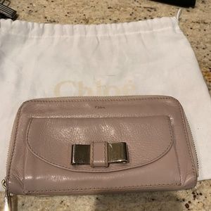 Chloe lily bow long wallet